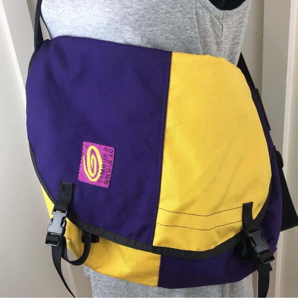 Timbuk2 Bags Timbuk2 Messenger Bag Purple And Gold Vintage Poshmark